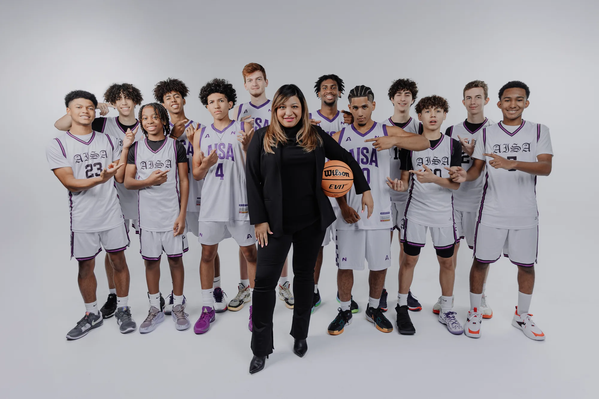 The Apex mindset coach with the team